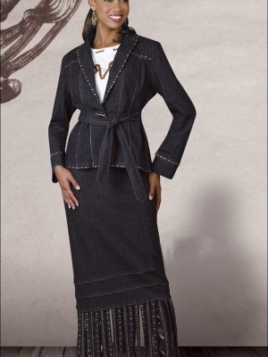 women's denim jeans skirt suit