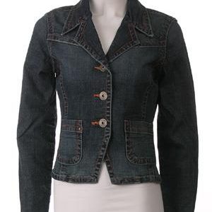 multi stitch women's denim jacket