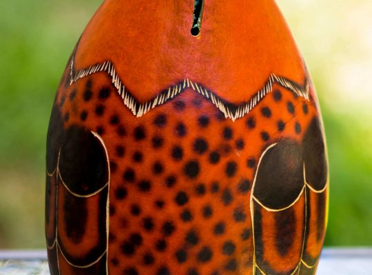 Peruvian Owl Gourd Ornament