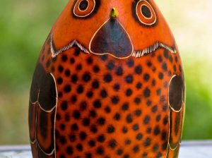 Peruvian Owl Gourd Ornament