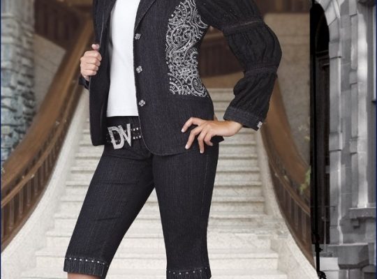 LADIES DENIM SUIT BY DONNA VINCI