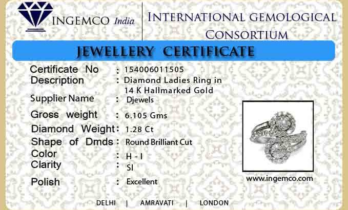 Diamond Ring For Ladies in India at Delhi By Djewels.org