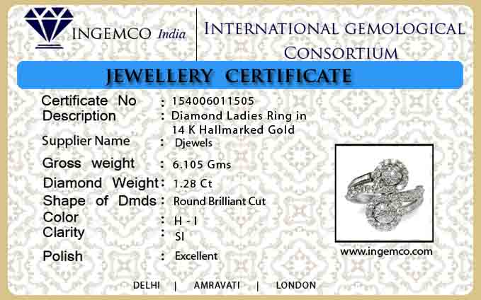 Diamond Ring For Ladies in India at Delhi By Djewels.org