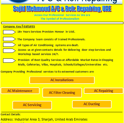 Sajid Mehmoud A/C & Refr. Repairing