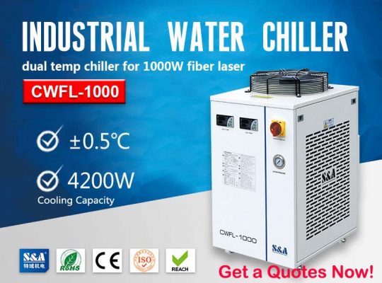 Closed Loop Water Chiller Unit for 1000W Fiber Laser Cutting Machine