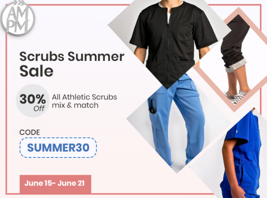 Athletic Medical Scrubs Summer Sale | 30% Off | Code: SUMMER30