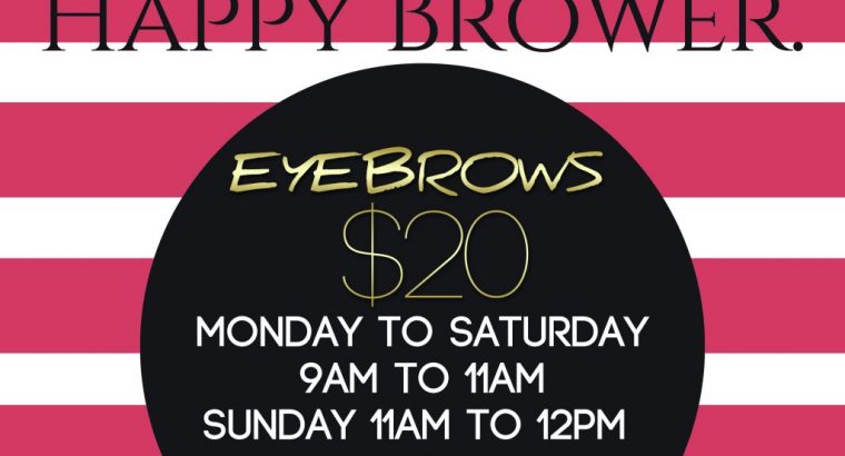 Eyebrows Threading only at $20 in Westfield Marion From Browz & Beauty