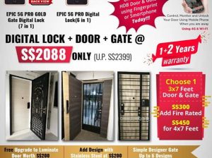 epic gold fingerprint digital lock with gate and main door only $2088