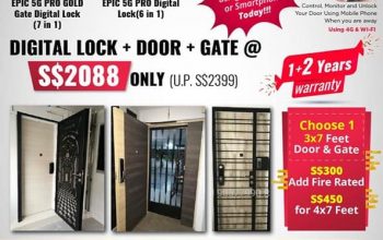 epic gold fingerprint digital lock with gate and main door only $2088