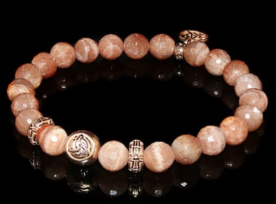 Peach Moonstone Luxury Bracelet