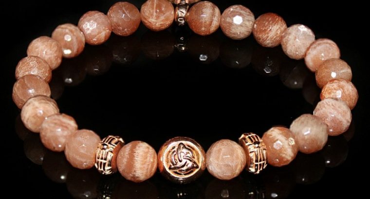 Peach Moonstone Luxury Bracelet