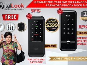 WTS: Cheapest EPIC Card Digital Lock for HDB Fire Rated Main Door and Gate $399 Hp 98440884