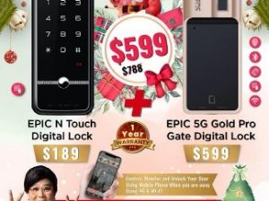 Latest EPIC 5G Satin Gold Gate Digital Lock at $599 + Free Digital Lock Hp 98440884