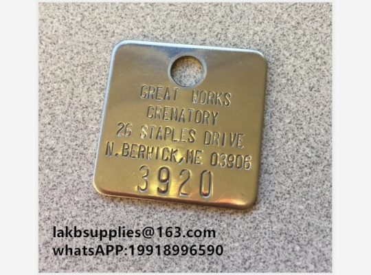 Human and Pet Stainless Steel Cremation Identification Discs