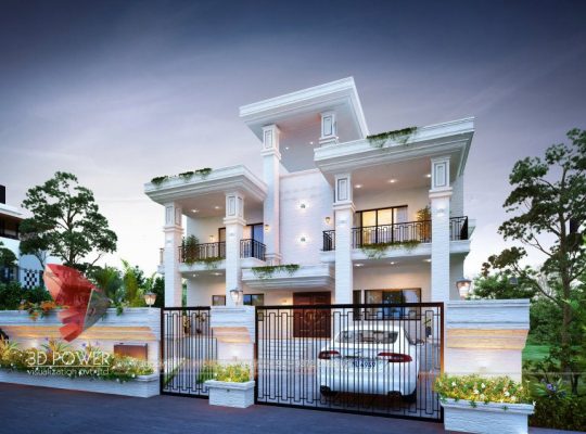 Remarkable 3D Bungalow Elevation Designing From One Of The Top Companies 3D Power.