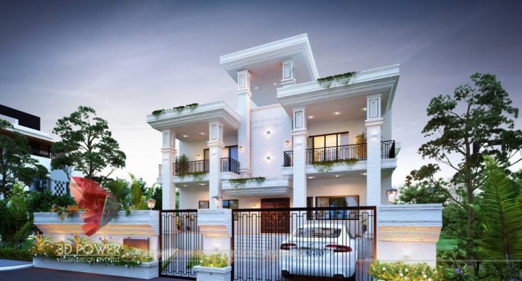 Remarkable 3D Bungalow Elevation Designing From One Of The Top Companies 3D Power.