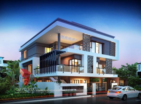 Remarkable 3D Bungalow Elevation Designing From One Of The Top Companies 3D Power.
