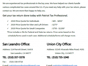 File Your Tax Return with Patriot Tax Professional – Starting from $85
