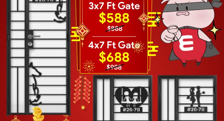 HDB GATE OFFERS FROM LEADING DIGITAL LOCK SELLER, KATO SIMPLIFY GATES FROM $588 THIS CHINESE NEW YEA