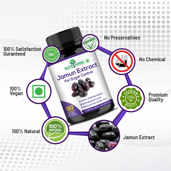 Buy Jamun Extract 90 Capsules for Sugar Control