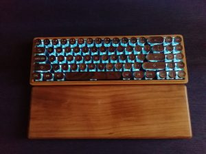 CroLander Wooden Keyboard with Typewriter Keycaps
