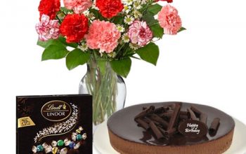Order online same day or midnight flower and cake combo in Australia