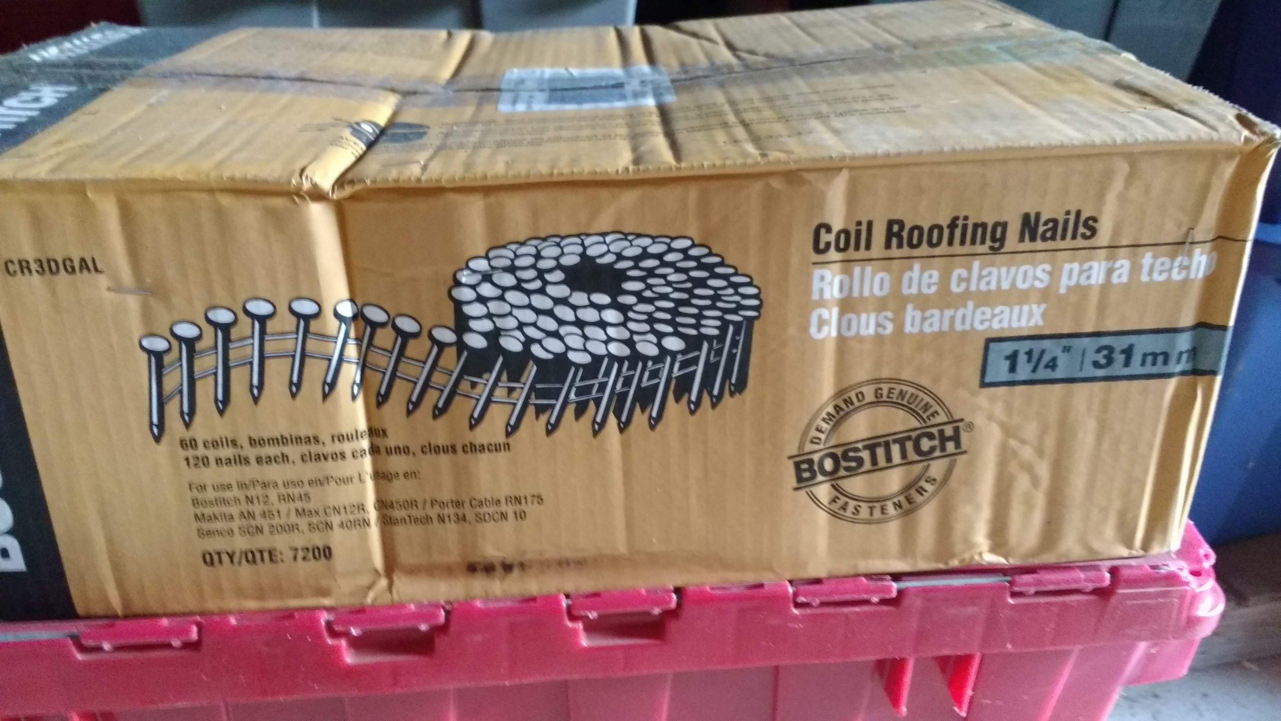 NEW CASES OF ROOFING NAILS, SCREWS AND STAPLES