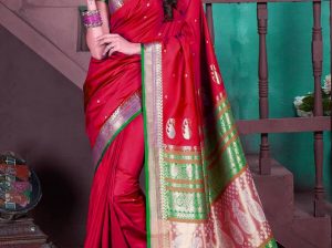 Buy Latest Traditional Silk Blend Sarees at Mirraw