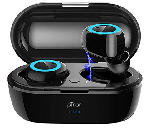pTron Bassbuds in-Ear True Wireless Bluetooth Headphones (TWS) with Mic – (Black)