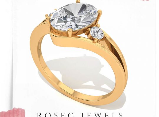 2Ct Moissanite Solitaire Engagement Ring