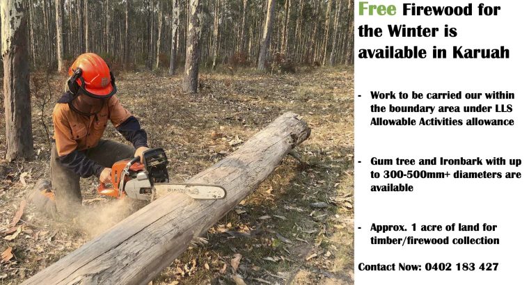 Free Firewood for the Winter is available in Karuah