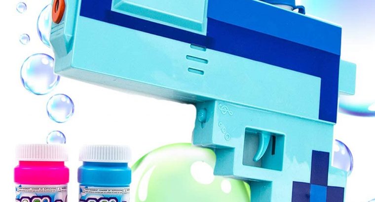 Toysery Bubble Gun Blower Mosaic Design Leak-Resistant Automatic Bubble Maker Machine with LED Light