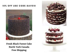 Fresh Black Forest Cake North York Canada with Free Shipping