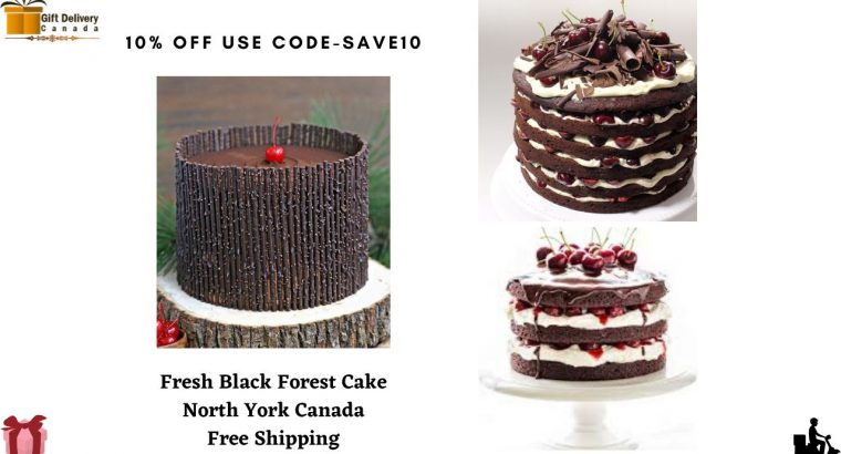 Fresh Black Forest Cake North York Canada with Free Shipping