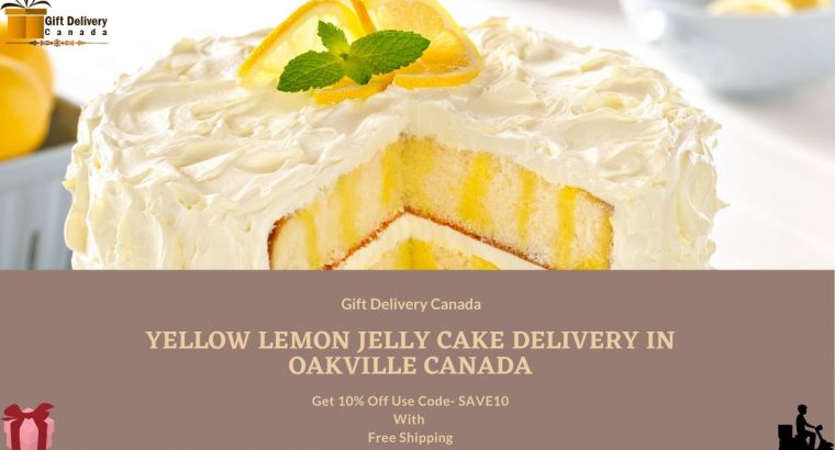 Yellow Lemon Jelly Cake delivery in Oakville Canada with Free Shipping