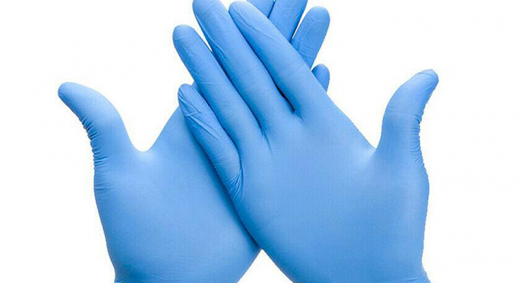 Blue Nitrile Gloves – Large (Box of 100)