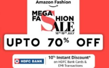 Amazon Mega fashion sale Up to 70 % off for men , women and kids