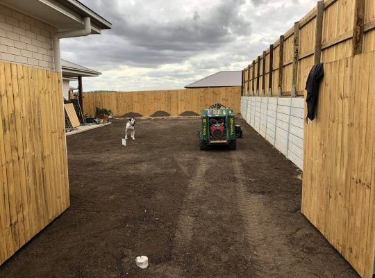 Re-turfing back yard on June 5 in Collingwood Park.