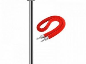 Rope Type Stanchion Crowd Queue Control Barrier Post – 1 Pole + 1 Rope By hssl