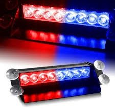 8 LED Visor Dashboard Emergency Strobe Lights – Blue & Red by hiphen