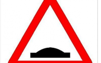 Aluminum Reflective Safety Hump Warning Sign by hiphen