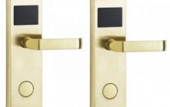 Door Lock With RFID Card Access Control – Gold – 8 Set By Hiphen