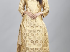 Buy Golden Kurti with Pants Set for Women Online