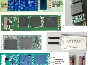 Card reader parts – MSR 009 PCB, Audio PCB, magnetic head, and battery and other parts.