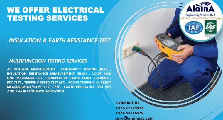 WE OFFER ELECTRICAL TESTING SERVICES