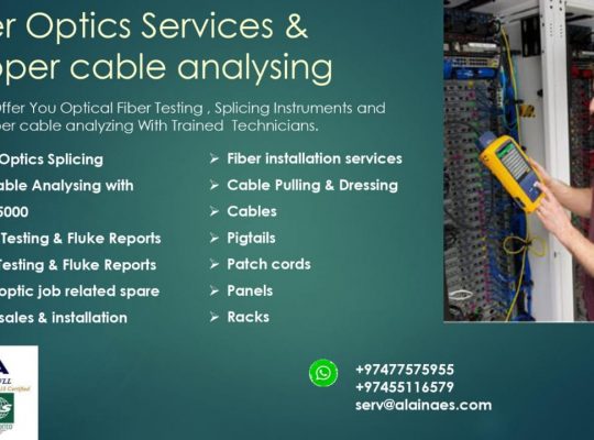 Fiber Optics Services & copper cable analyzing