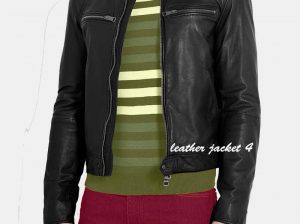 Black Soft Leather overdyed Mens Leather Jacket