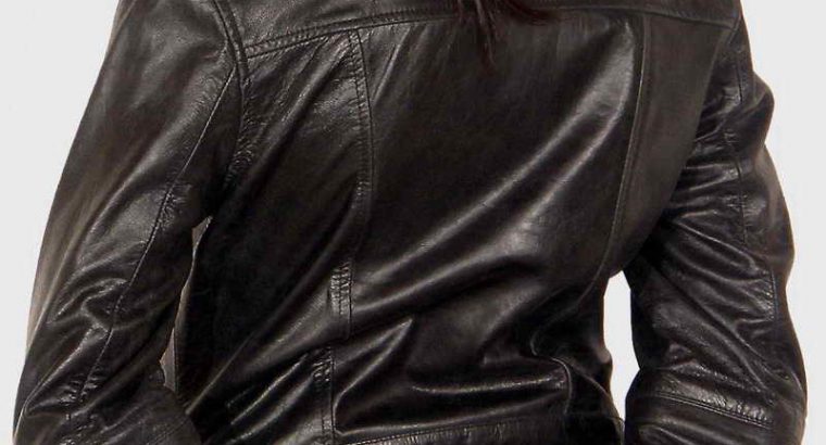 Womens Leather Biker Jacket