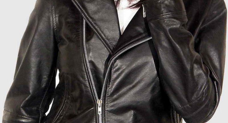 Womens Leather Biker Jacket