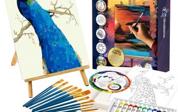 Painting Set with Paint by Number Kits – Peacock Painting